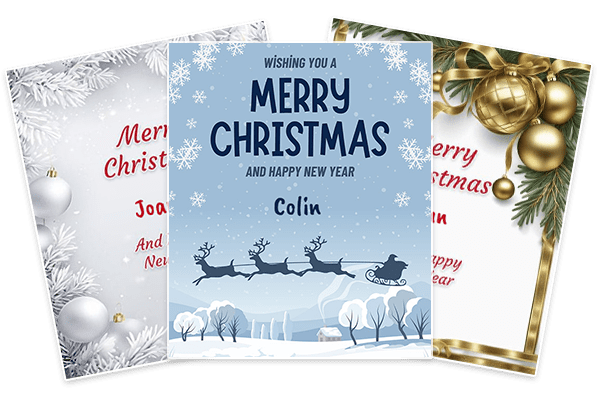 personalised christmas cards